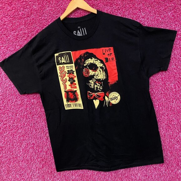Saw Billy the Puppet Live Or Die Horror Movie T-Shirt XL - Picture 3 of 4